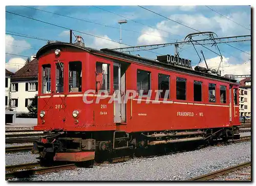 Cartes postales moderne Frauenfeld Wil Bahn Electric motor coach Be 4 4 201