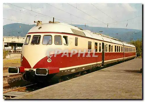 Cartes postales moderne Diesel hydraulic multiple unit VT 608 801 at Heildelberg main station