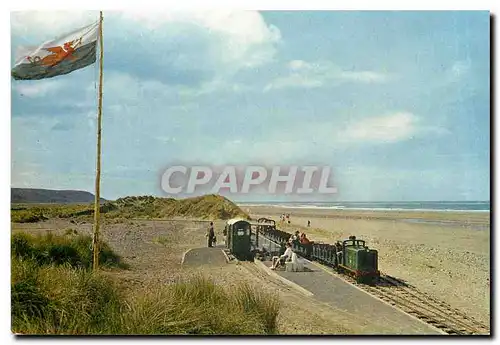 Cartes postales moderne Fairbourne Railway Locomotive Rachel and Refreshment Car at Barmouth Ferry Terminus