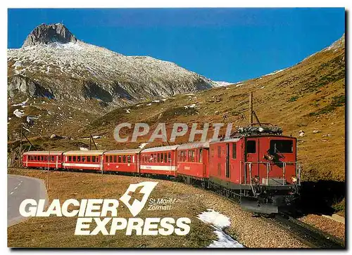 Cartes postales moderne Furka Oberalp Bahn Rhatische Bahn Brig Visp Zermatt Bahn Locomotive HG3 4 4 31