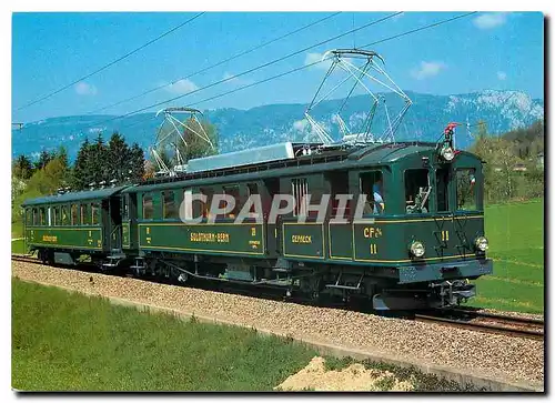 Cartes postales moderne Regionalverkehr Bern Solothurn Historic train Cfe 4 4 11 and C4 61