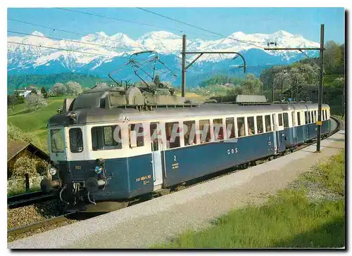 Cartes postales moderne Gurbetal Bern Schwarzenburg Bahn Automotrice electrique ABDe 2 8 703