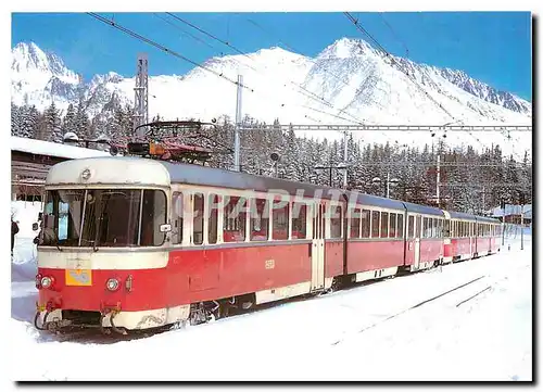 Cartes postales moderne ZSR Electric railways of the Tatra articulated railcars 420 962 3 420 954 0