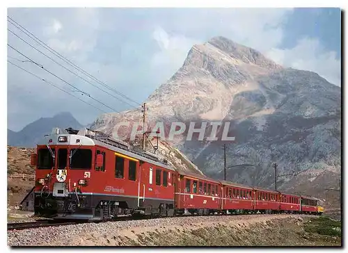 Moderne Karte Rhaetian Railway RhB electric rail car ABe 4 4 51