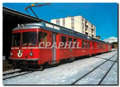 Cartes postales moderne Switzerland Rhatische Bahn Pendelzug Be Nr 512