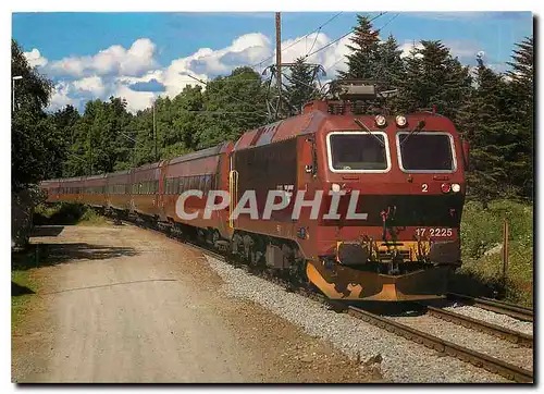 Cartes postales moderne Norwegian Railways electric locomotive 17 2225 Henschel NEBB BBC 1981