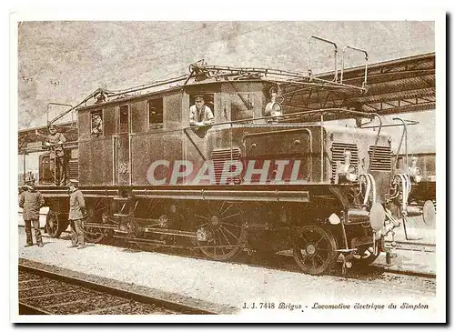 Cartes postales moderne Brigue Locomotive electrique du Simplon