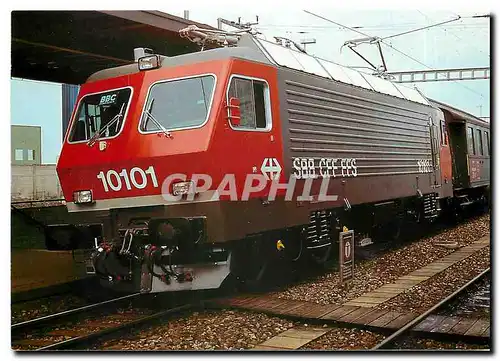 Moderne Karte SBB Schnelizugslokomotive Vallee de Joux Re 4 4 IV Nr 10101