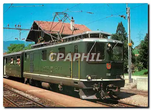 Cartes postales moderne Brunig Railway SBB Meter gauge rack locomotive HGe 4 4 1991