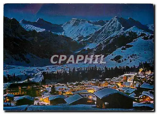 Cartes postales moderne Adelboden Schweiz bei Mondschein