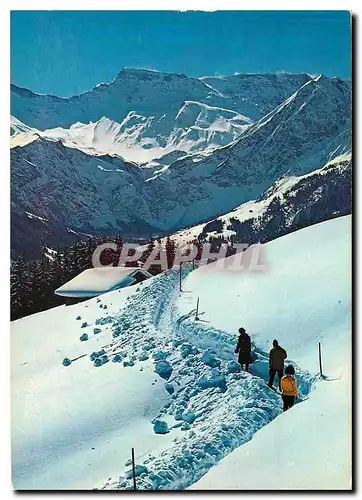 Moderne Karte Hornliweg bei Adelboden Berner Oberland