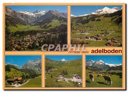 Moderne Karte Gruss aus Adelboden