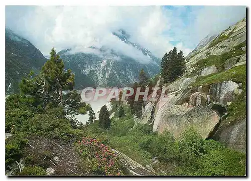 Moderne Karte Uferpartie am Grimselsee