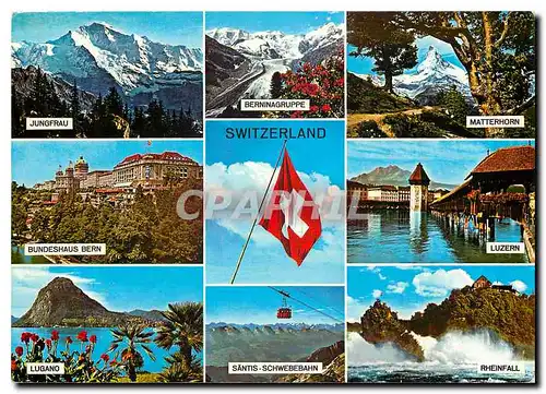 Cartes postales moderne Switzerland Jungfrau Bundeshaus Bern