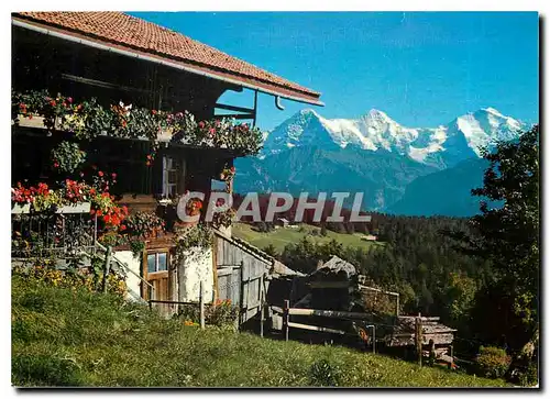 Moderne Karte Beatenberg Eiger Monch Jungfrau