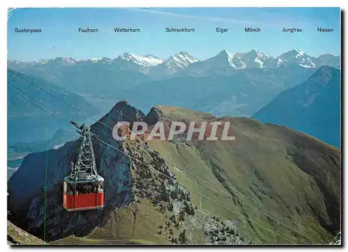 Moderne Karte Luftseilbahn Erlenbach Stockhorn Lest Summental Berner Oberland