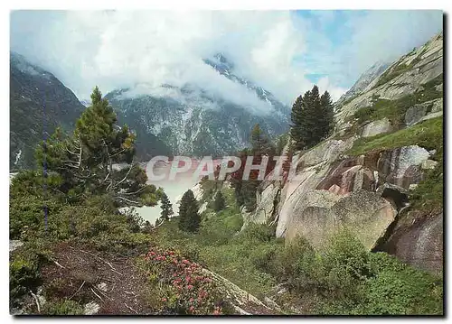 Moderne Karte Uferpartie am Grimselsee