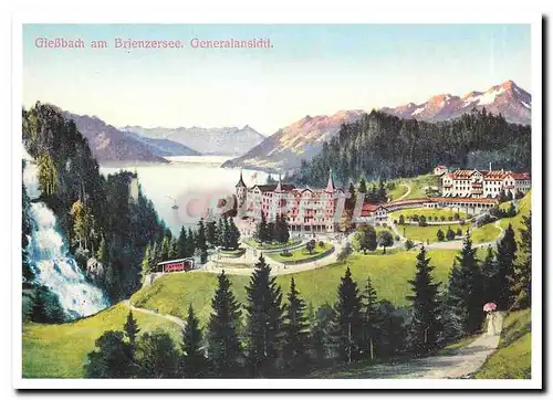 Moderne Karte Giesbach am Brienzersee Generalansicht