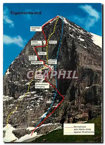 Cartes postales moderne Eigernordwand Normalroute