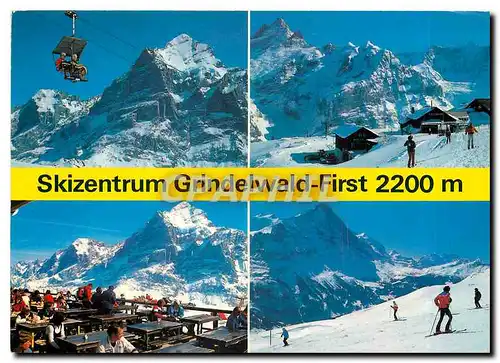 Moderne Karte Skizentrum Grindelwald-First 2200m