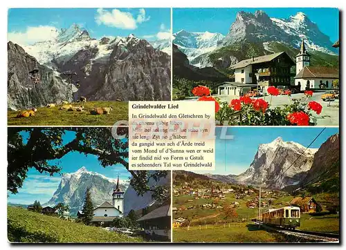 Moderne Karte Grindelwalder Lied Switzerland Berner Oberland