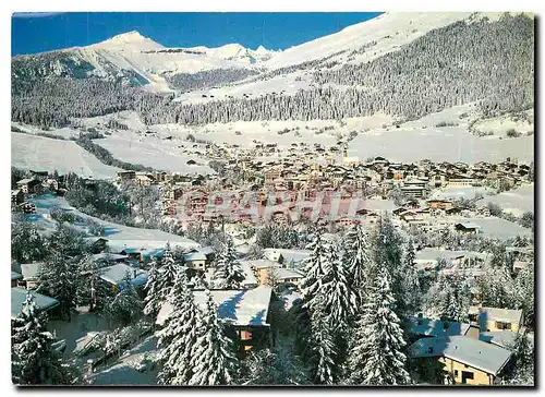 Moderne Karte Flims Dorf mit Piz Grisch Tschingel Horner Cassons