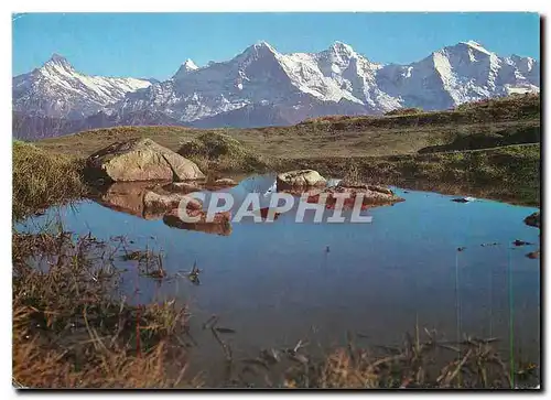 Moderne Karte Niederhorn Par exemple depart de Montreux par Gstaad