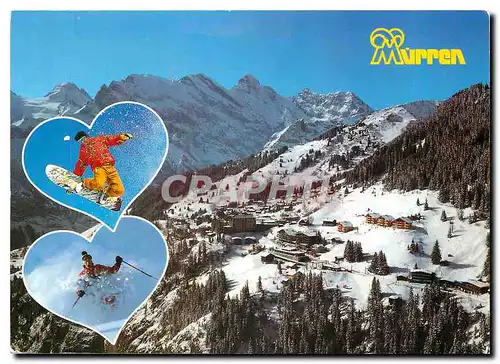 Cartes postales moderne Murren im Berner Oberland Flugaufnahme