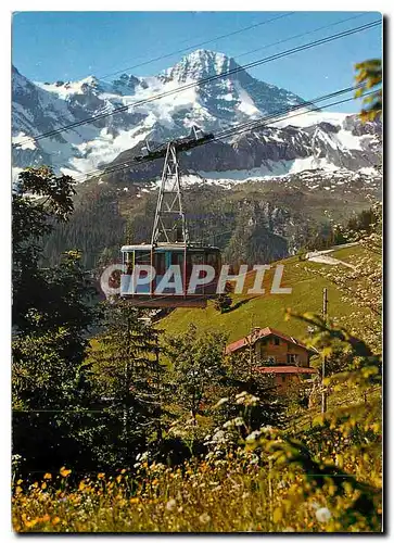 Cartes postales moderne Murren Schilthorn Bahn mit Breithorn