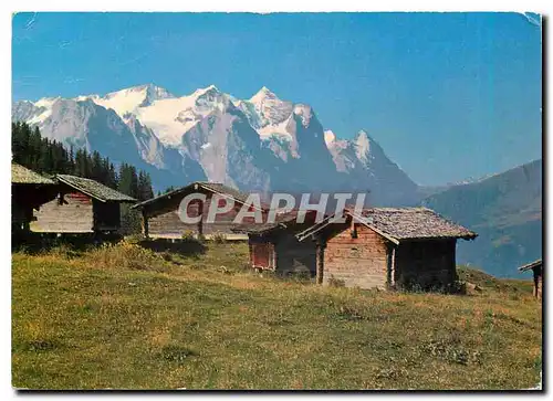 Moderne Karte Magisalp Hasliberg Wetterhorngruppe mit Eiger u Monch