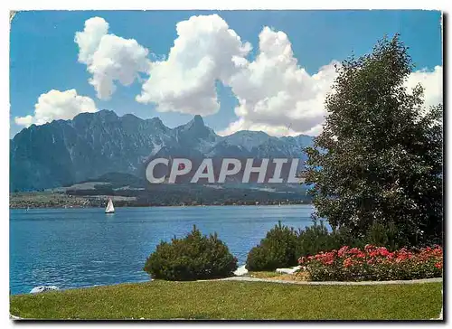 Cartes postales moderne Am Thunersee in Hilterfingen Stockhornkette