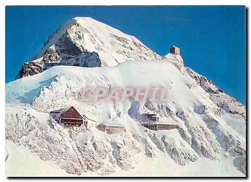 Cartes postales moderne Jungfraujoch Berghaus Sphinx Observatorium und Monch