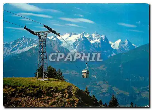 Moderne Karte Gondelbahn Hasliberg Kaserstatt Wetterhorngruppe