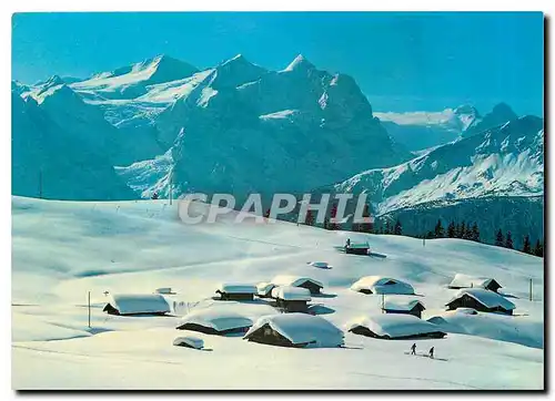 Moderne Karte Hasliberg Balisalp Wetterhorngruppe Monch Eiger