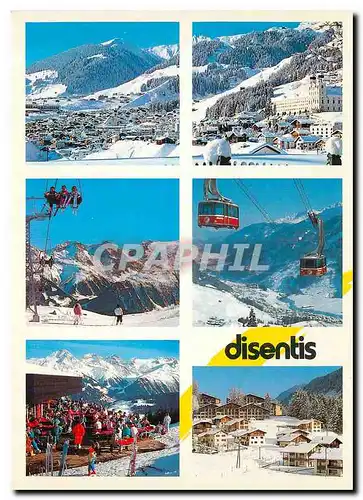 Cartes postales moderne Disentis mit dem Skigebiet