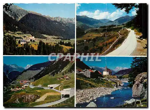 Cartes postales moderne Disentis die neue Betonstrasse Chur Disentis