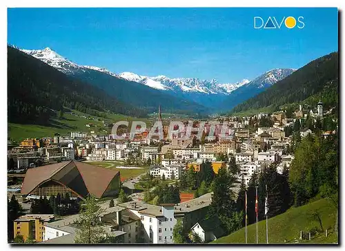 Cartes postales moderne Davos mit Eishalle Leifbachhorn