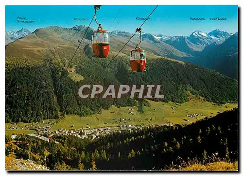 Moderne Karte Davos Gondelbahn Schatzalp Strelapass mit Schatzalp