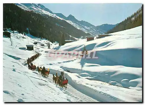 Cartes postales moderne Davos Schlittenfahrt im Dischmatal