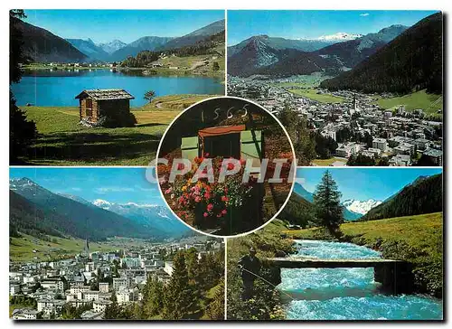 Cartes postales moderne Davos Blick auf Tinzenhorn Piz Michel Pischahorn