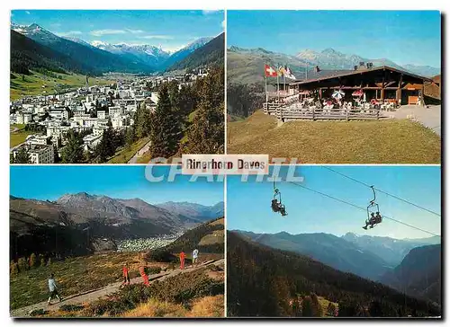 Cartes postales moderne Davos 1560 m gegen Rinerhorn und Tinzenhorn
