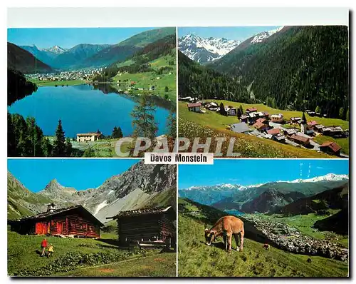 Cartes postales moderne Davos Monstein Davos 1560 m gegen Tinzenhorn