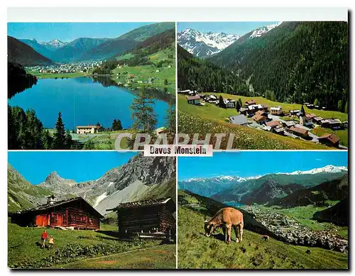 Cartes postales moderne Davos Monstein Davos 1560 m gegen Tinzenhorn