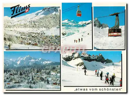Cartes postales moderne Flims Dorf und Waldhaus mit Cassons und Graubunden