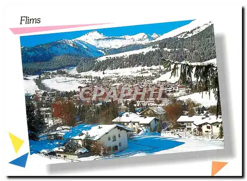 Cartes postales moderne Flims 1100 muM gegen des Piz Grisch