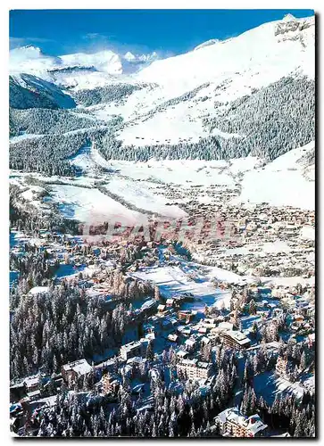 Cartes postales moderne Flims Graubunden Waldhaus und Dorf gegen Foppa