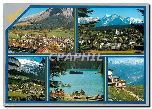 Cartes postales moderne Flims Dorf Waldhaus mit Signina