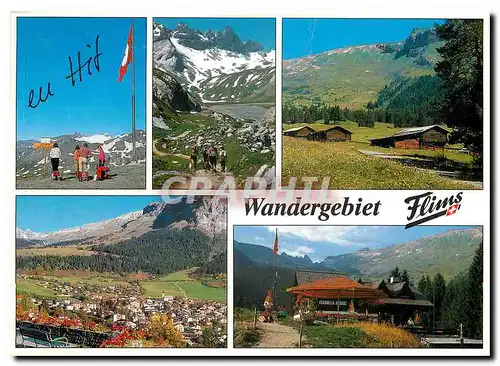 Moderne Karte Wandergebiet Flims