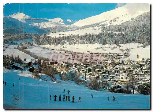 Cartes postales moderne Flims Skiwiese in Waldhaus und Flims Dorf