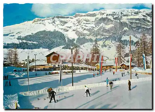 Cartes postales moderne Flims Waldhaus Curling u Eisplatz mit Flimserstein